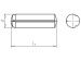 Zylinderkerbstift DIN 1473  6 x 30 mm, mit Fase; Edelstahl
