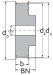 Zahnriemenscheibe 60,3 T10/36-0, Bohr. 30 mm; Aluminium